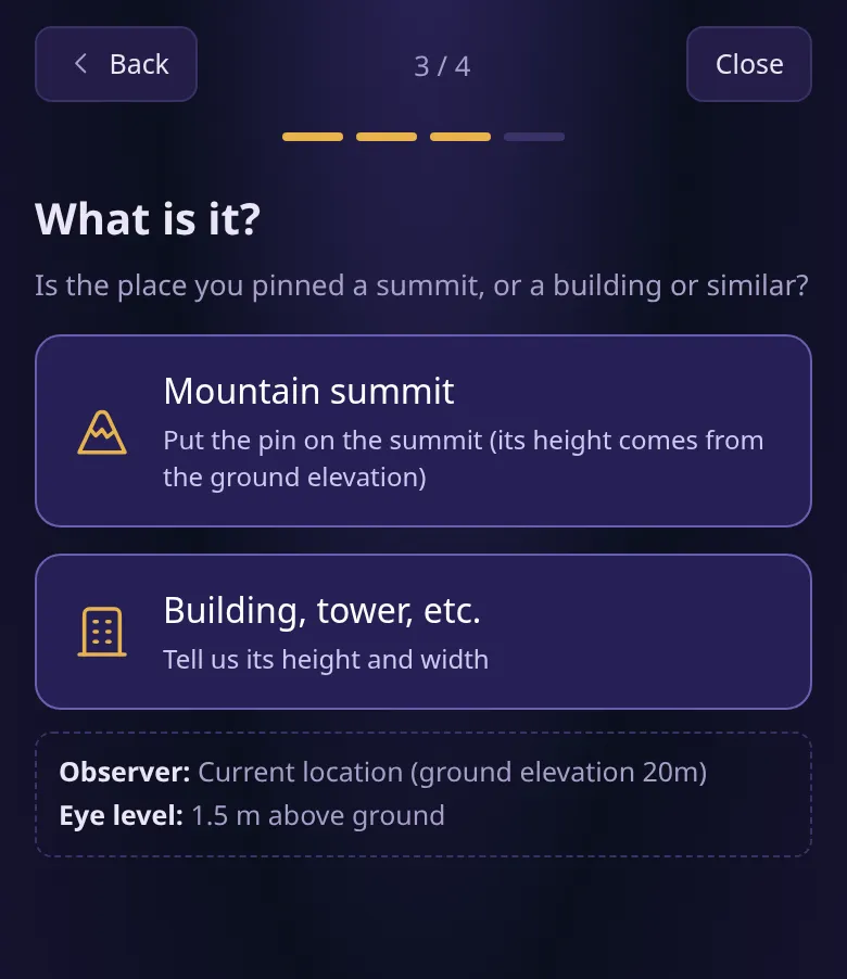 The “What is it?” screen