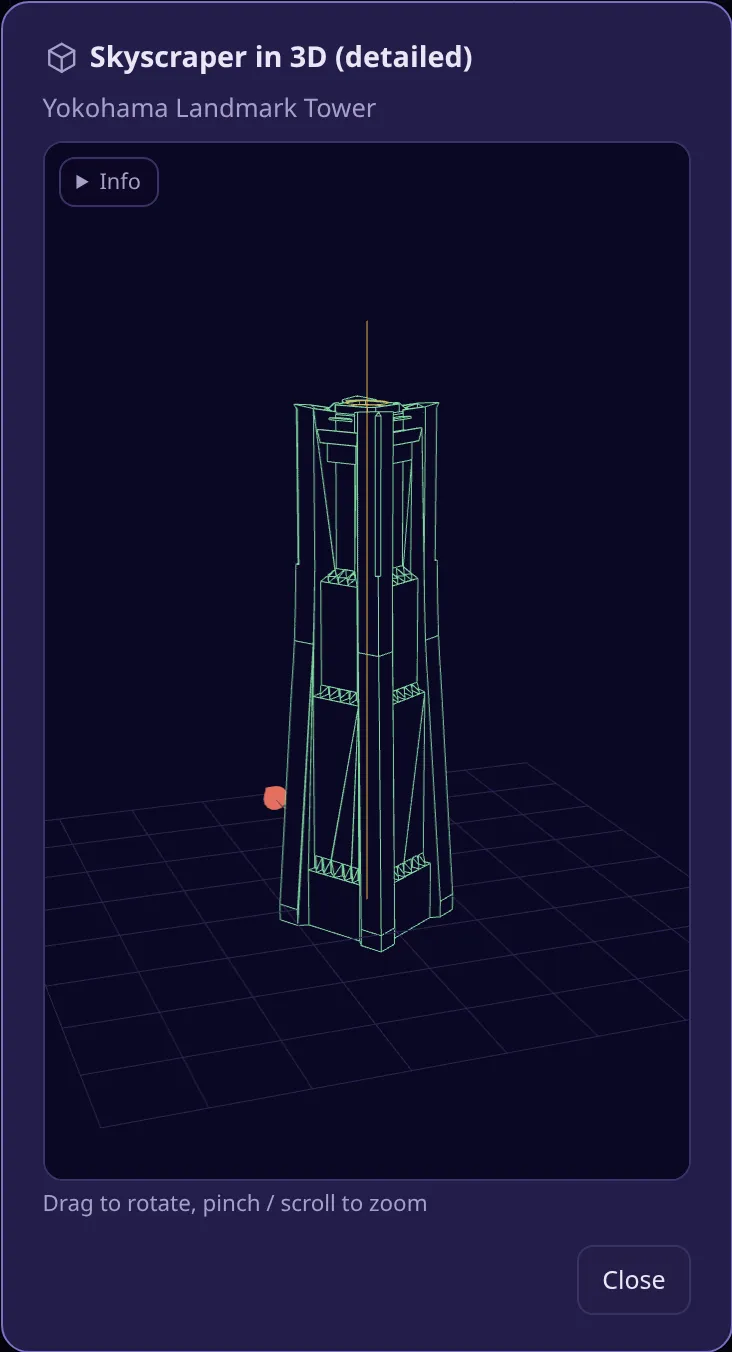 Yokohama Landmark Tower in 3D